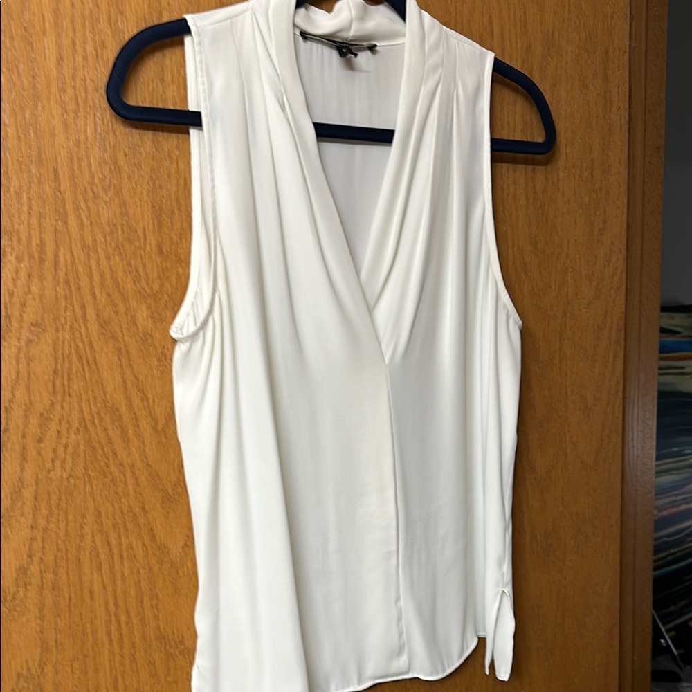 White House Black Market Sleeveless White Blouse